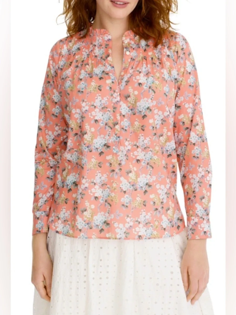 J. Crew with Liberty of London Fabric‎ Josephine Popover Top size 4